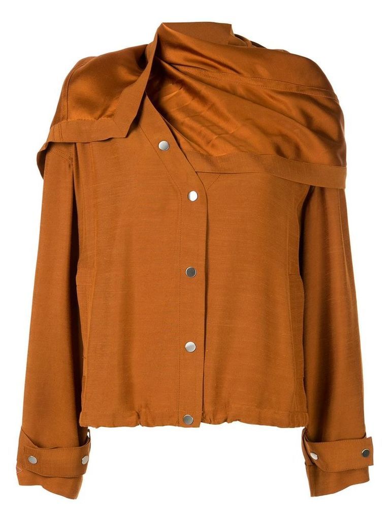 3.1 Phillip Lim removable scarf jacket - Brown