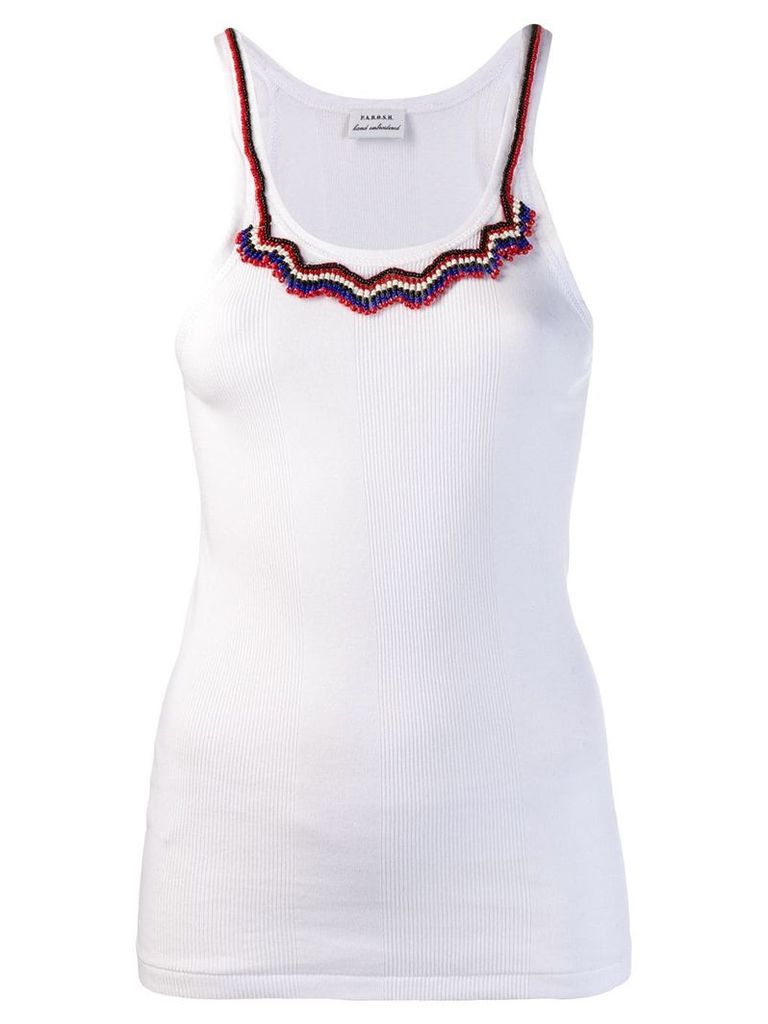 P.A.R.O.S.H. beaded vest top - White