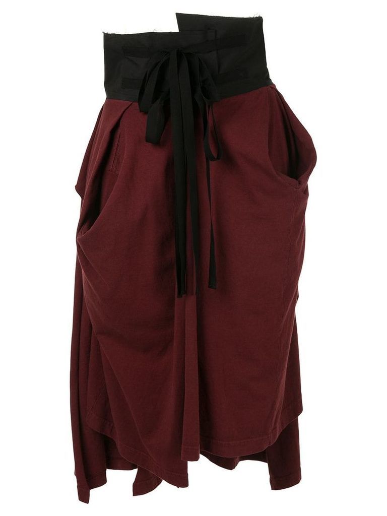 Aganovich high waisted jersey skirt - Red