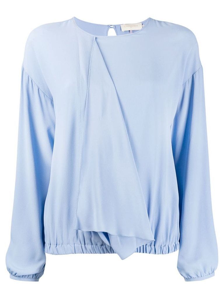 L'Autre Chose draped front blouse - Blue