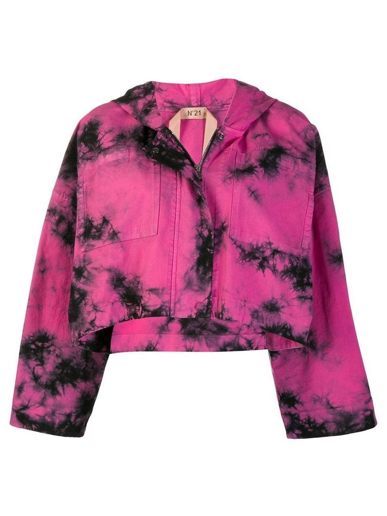 Nº21 tie dye cropped jacket - Pink