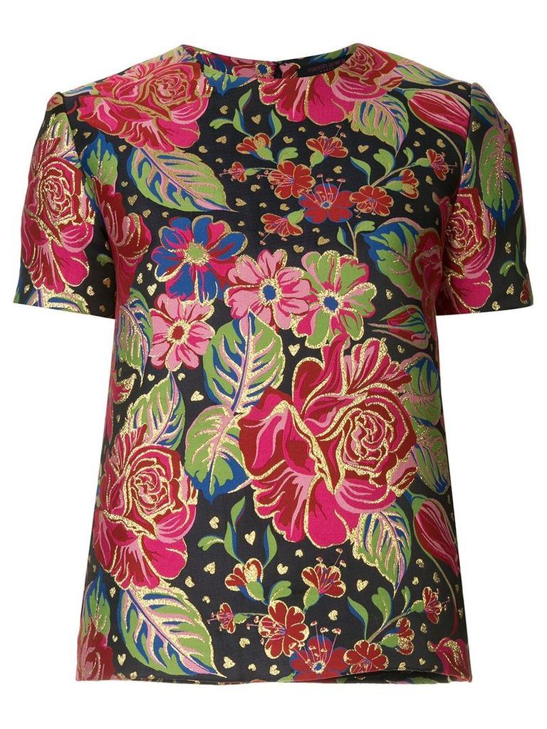 Manish Arora short-sleeved floral top - Multicolour