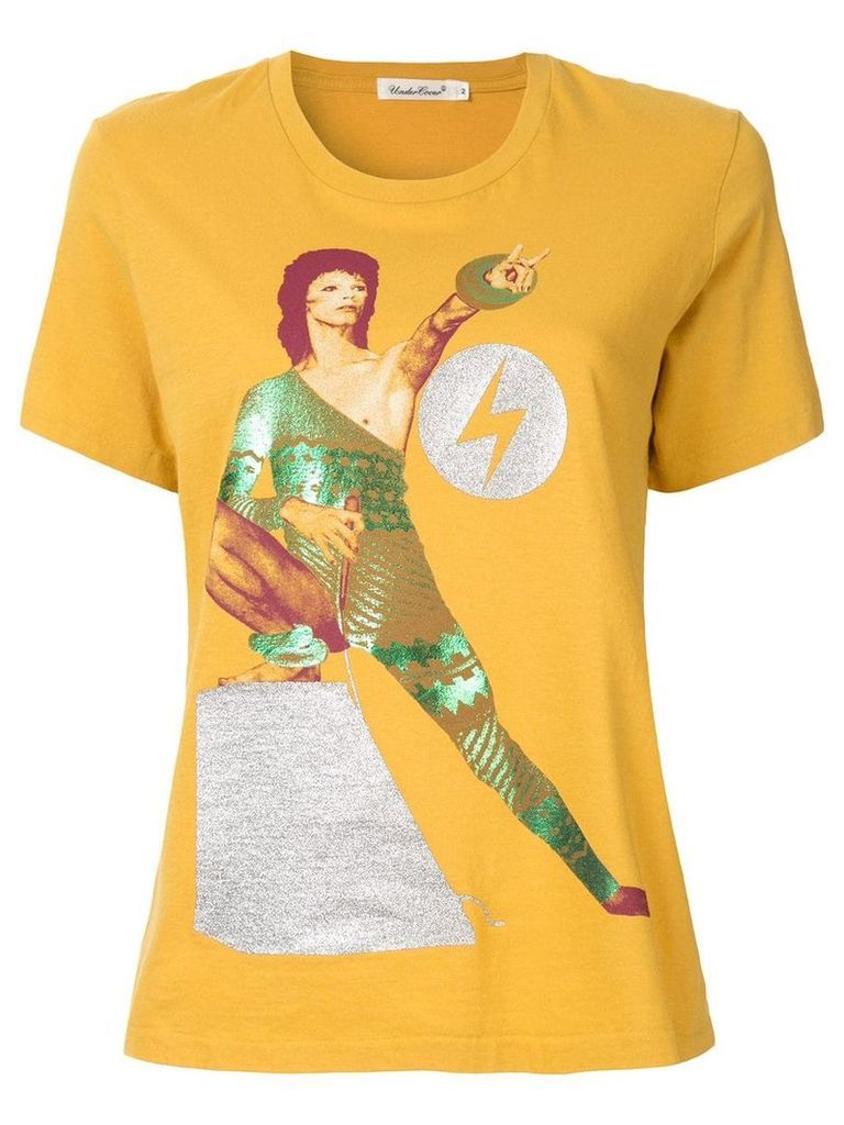 Undercover Bowie print T-shirt - Yellow