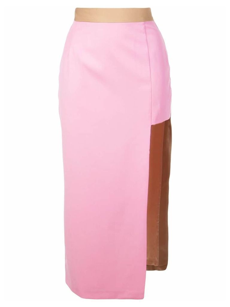 Natasha Zinko asymmetric fitted skirt - PINK