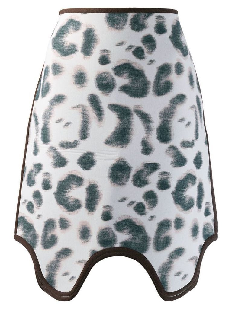 Calvin Klein 205W39nyc leopard print skirt with asymmetric hem -