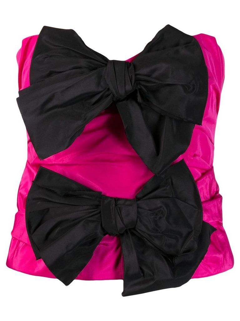 Carmen March bow detail bustier top - Pink