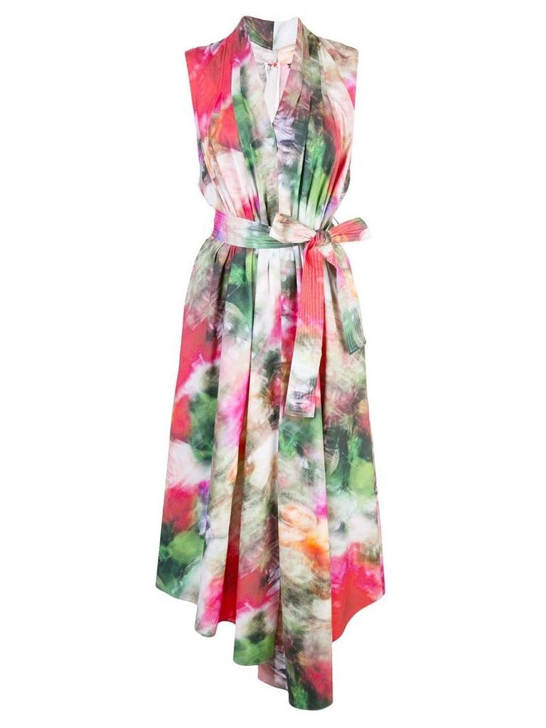 Adam Lippes asymmetric floral print dress - Multicolour