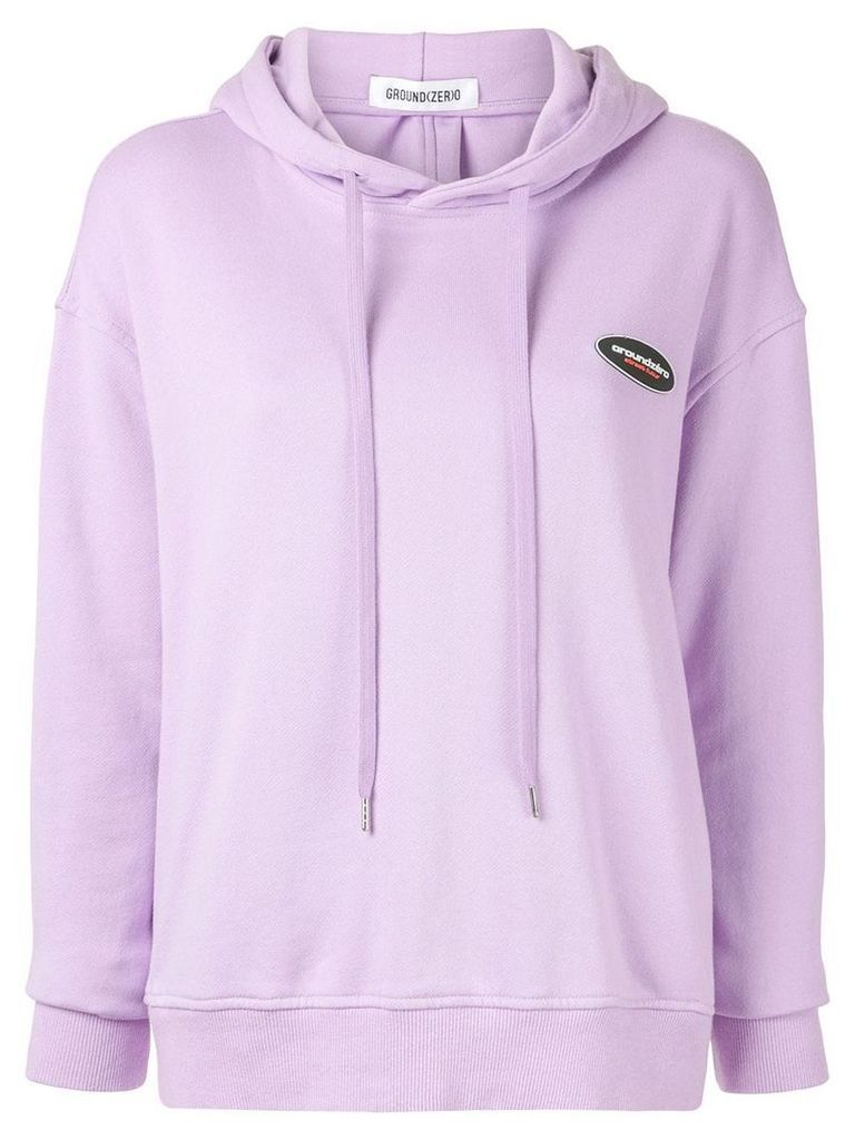 Ground Zero cut out back hoodie - Purple