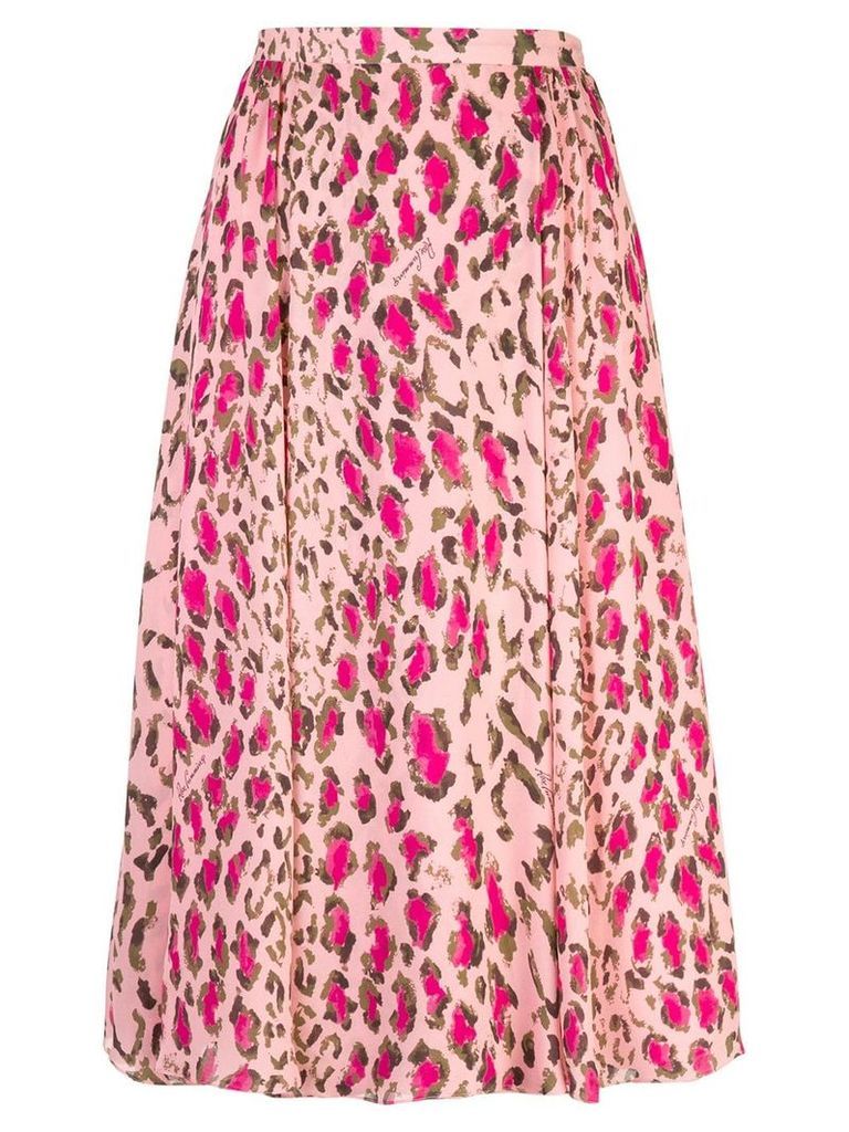 Carolina Herrera leopard print skirt - PINK