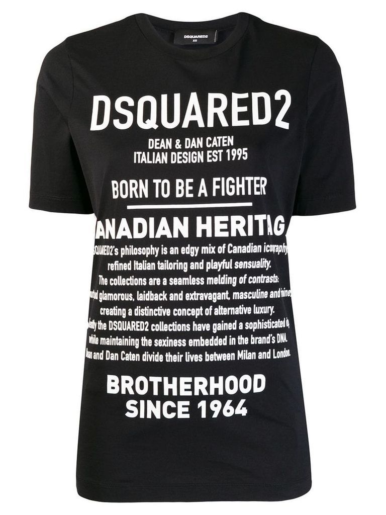 Dsquared2 Description print T-shirt - Black