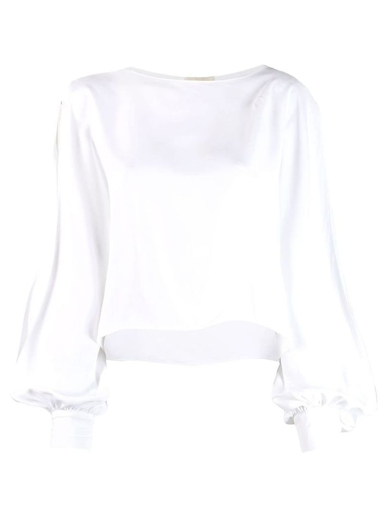 Alexandre Vauthier slit sleeve blouse - White