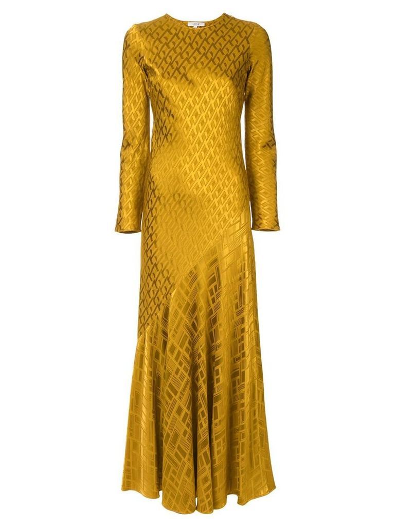 Layeur printed bias cut maxi dress - Yellow