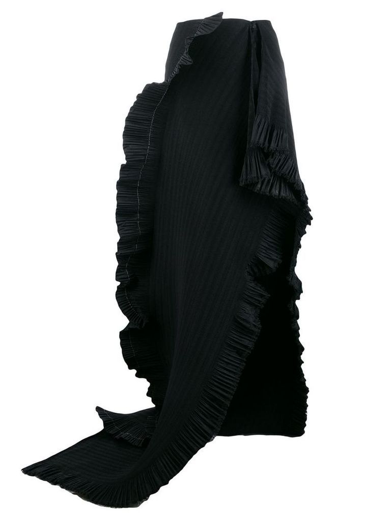 AREA draped pleated skirt - Black