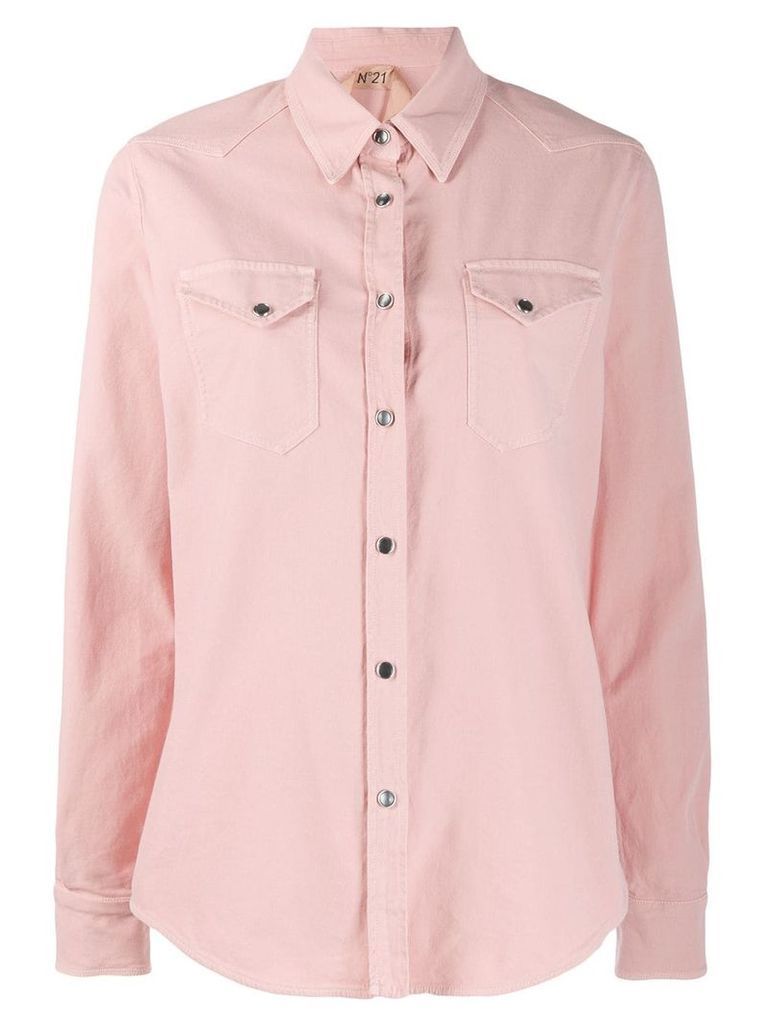 Nº21 chest pocket denim shirt - Pink