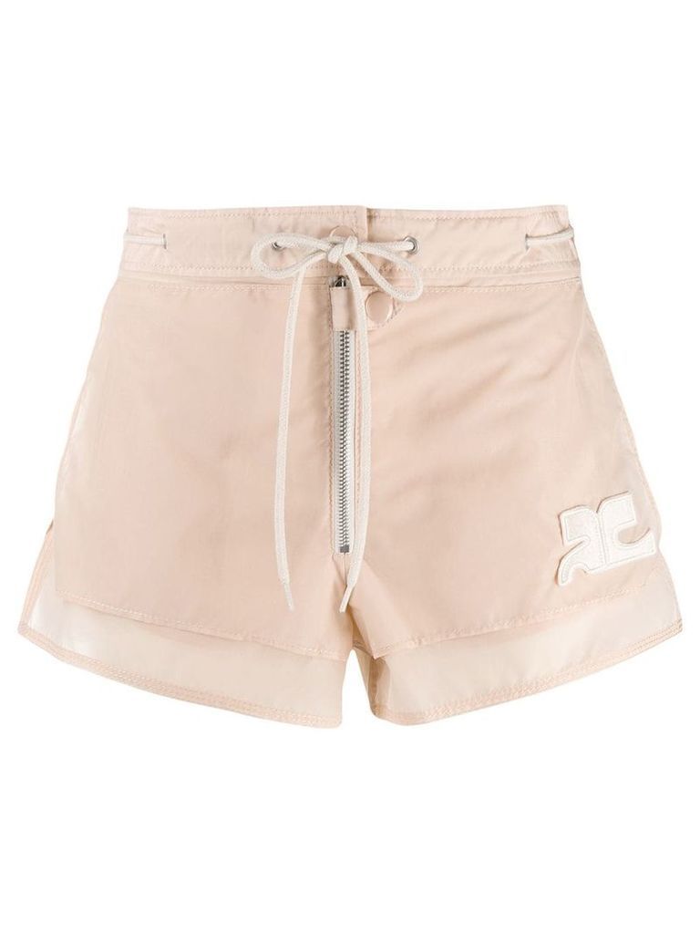 Courrèges drawstring waist shorts - PINK