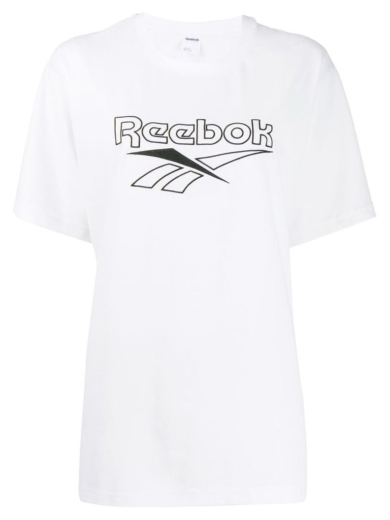 Reebok logo print jersey T-shirt - White