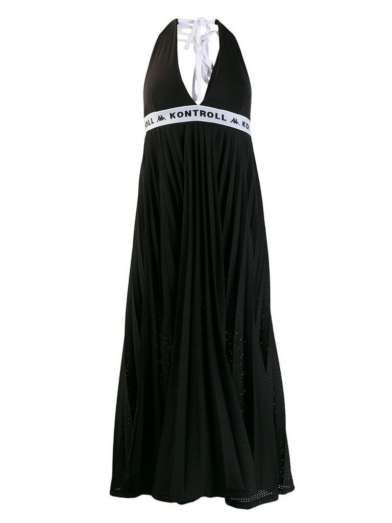 Kappa Kontroll halterneck mesh dress - Black