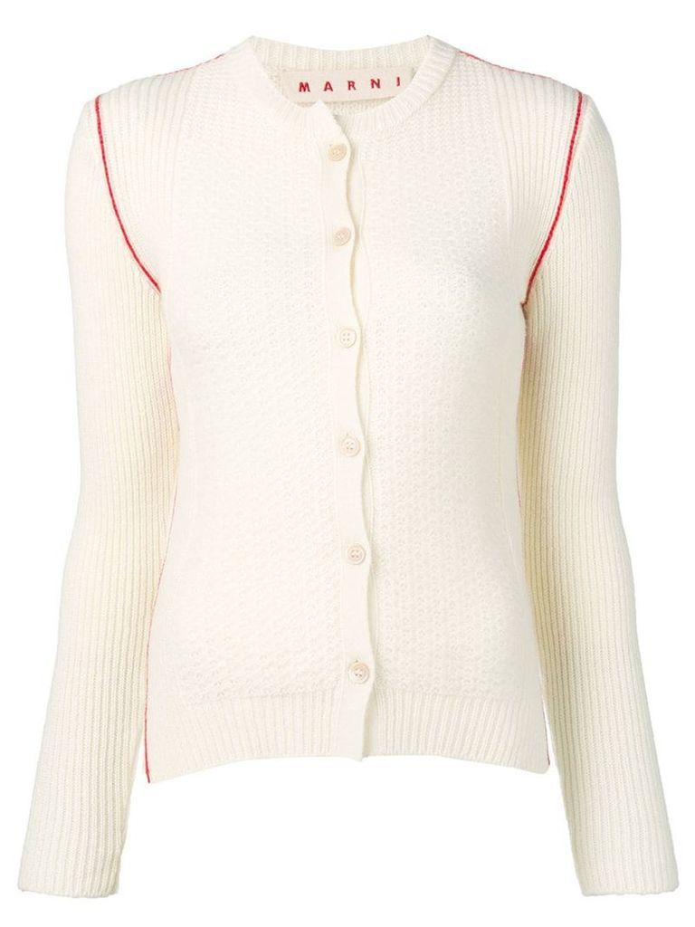 Marni textured knit cardigan - White