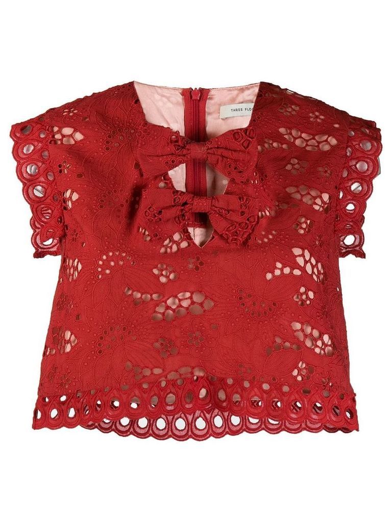 Three Floor Sea Of Spice top - Red