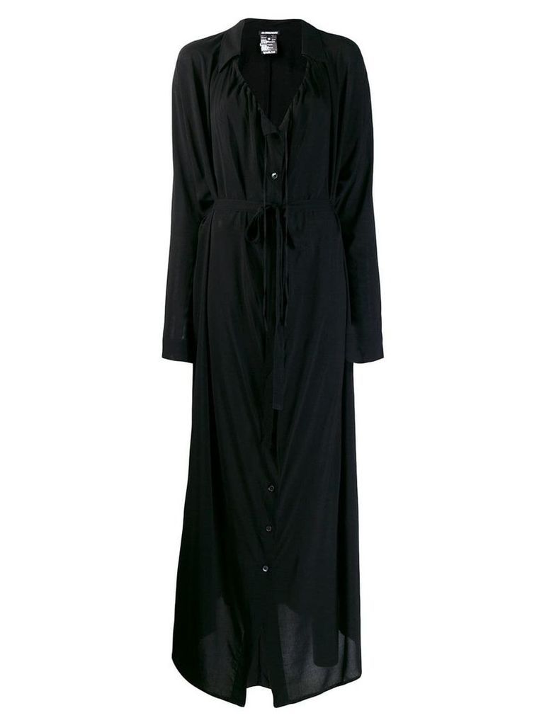 Ann Demeulemeester maxi shirt dress - Black