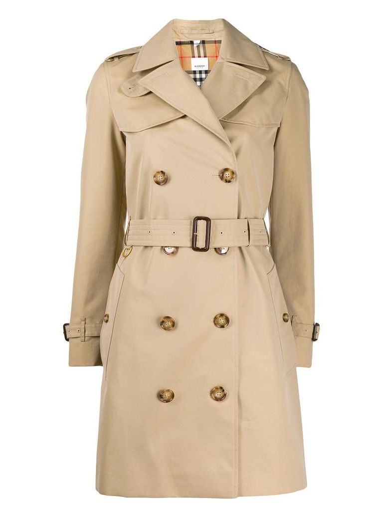 Burberry mid-length trench coat - NEUTRALS