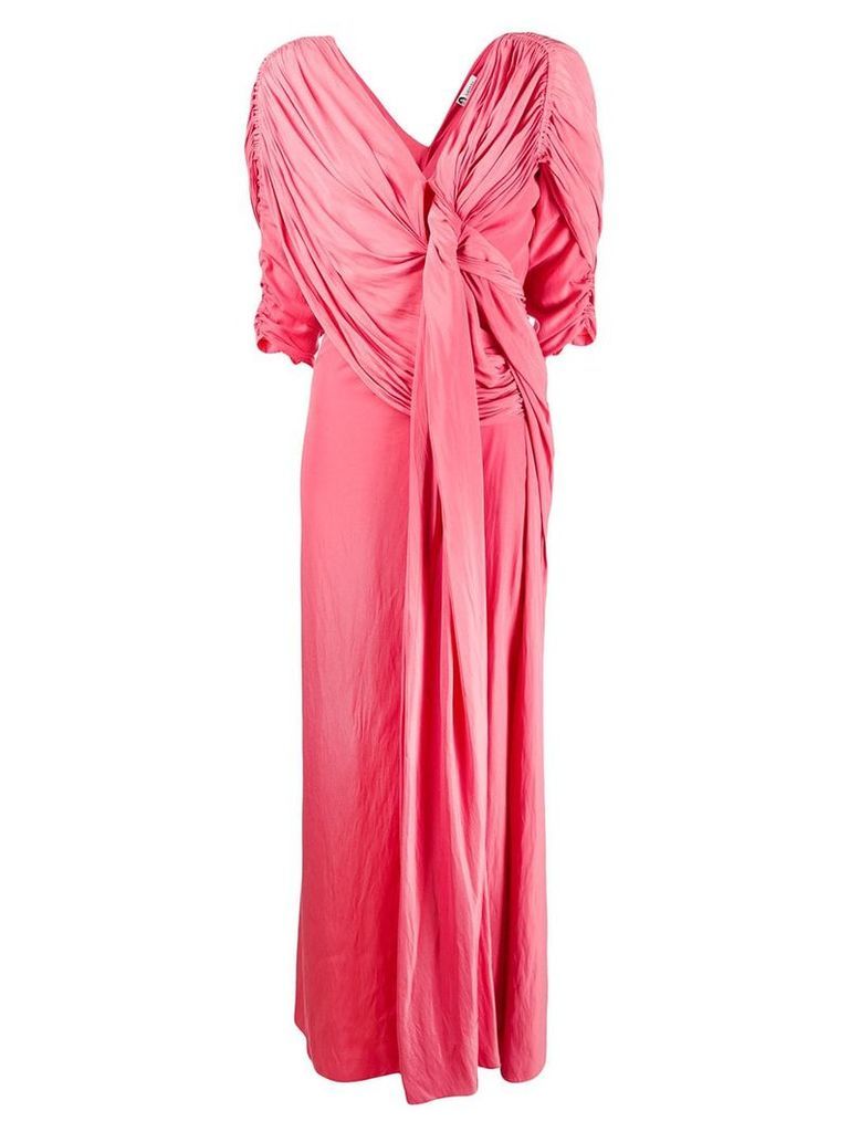 LANVIN pleated floor length gown - PINK