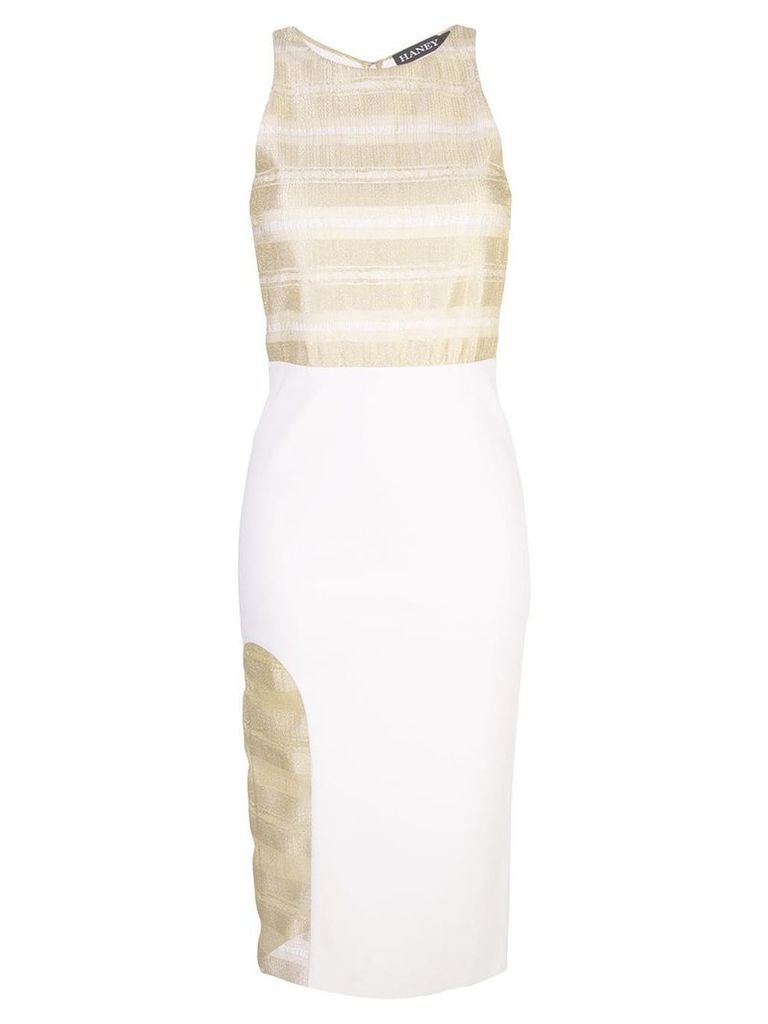 Haney Nadina panelled dress - White