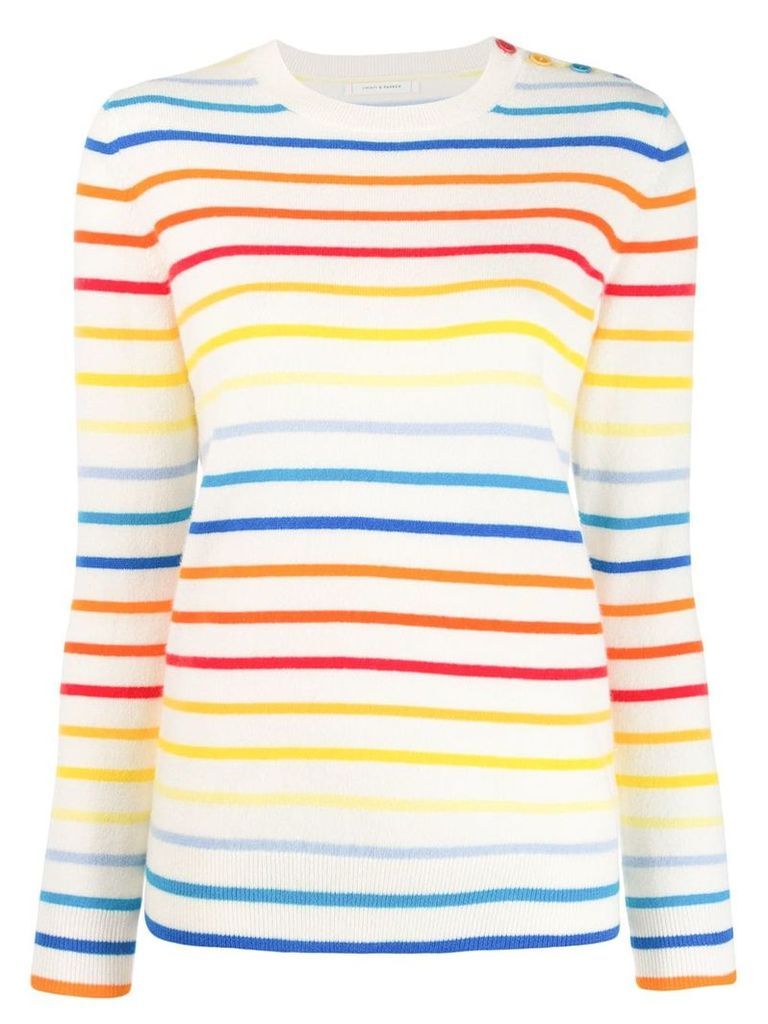 Chinti and Parker rainbow striped sweater - NEUTRALS