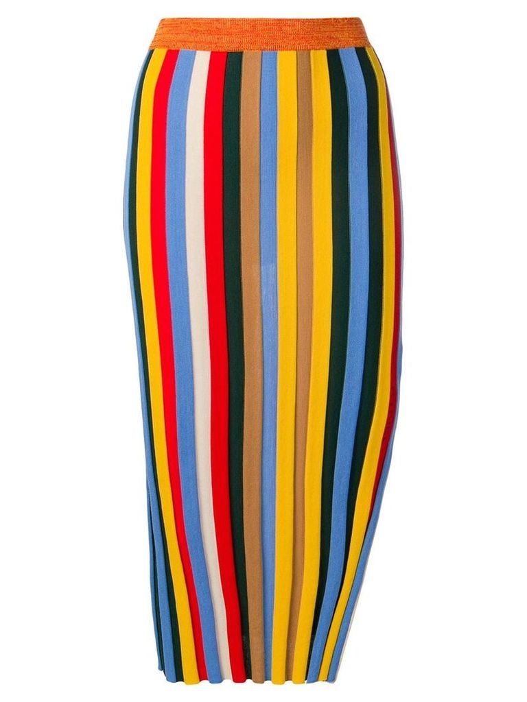 Sonia Rykiel striped pencil skirt - Yellow