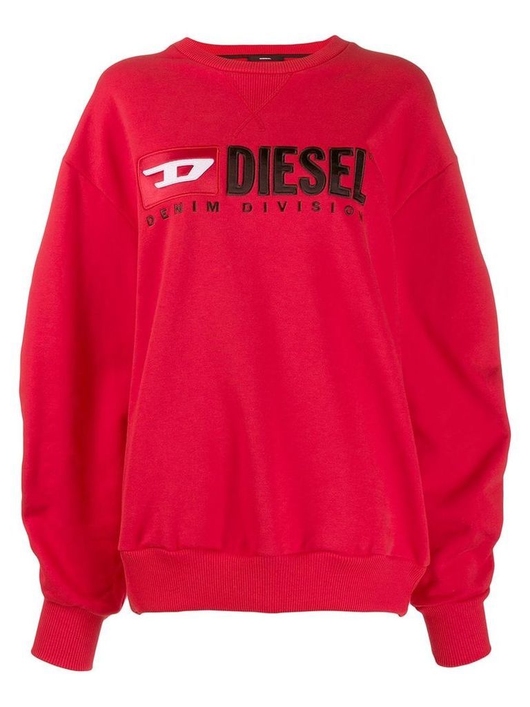 Diesel contrast logo sweatshirt - Red