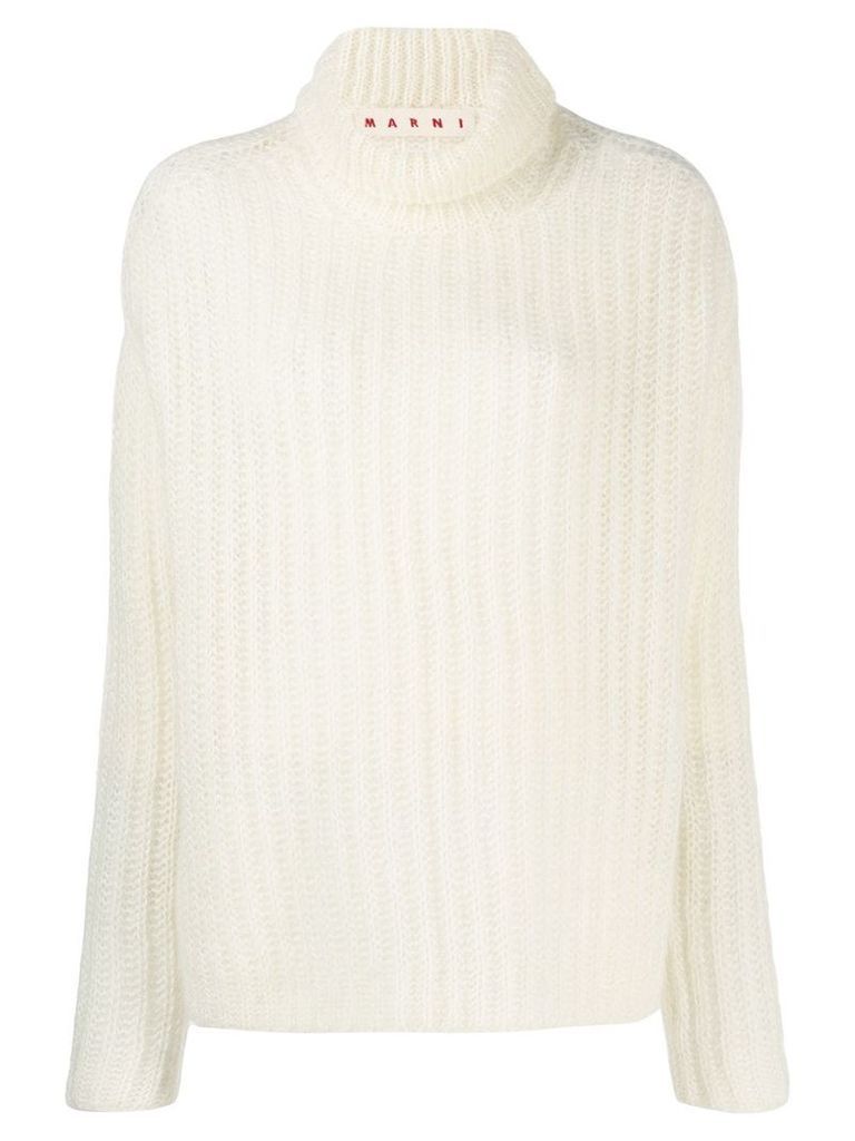 Marni turtleneck knit jumper - NEUTRALS