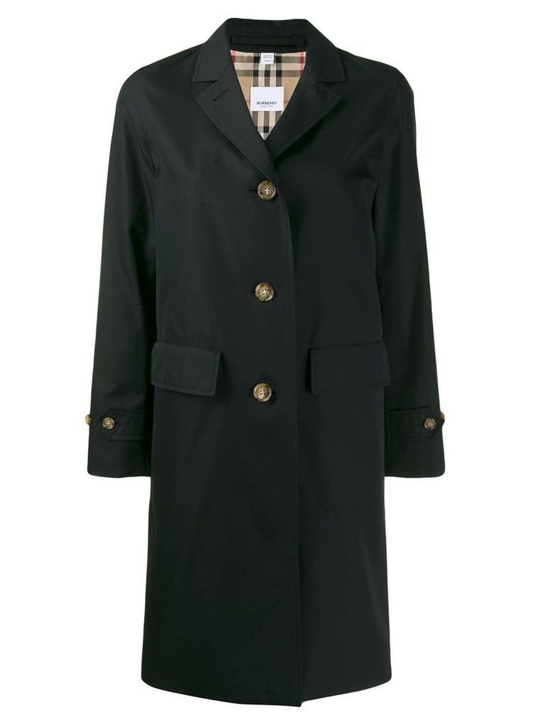 Burberry gabardine car coat - Black