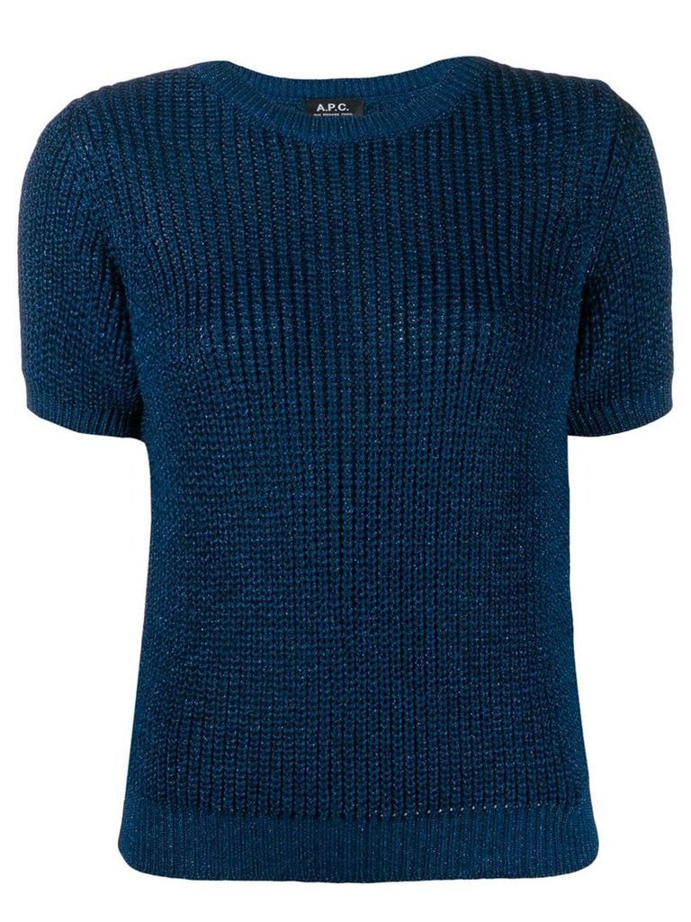 A.P.C. textured knit sweater - Blue