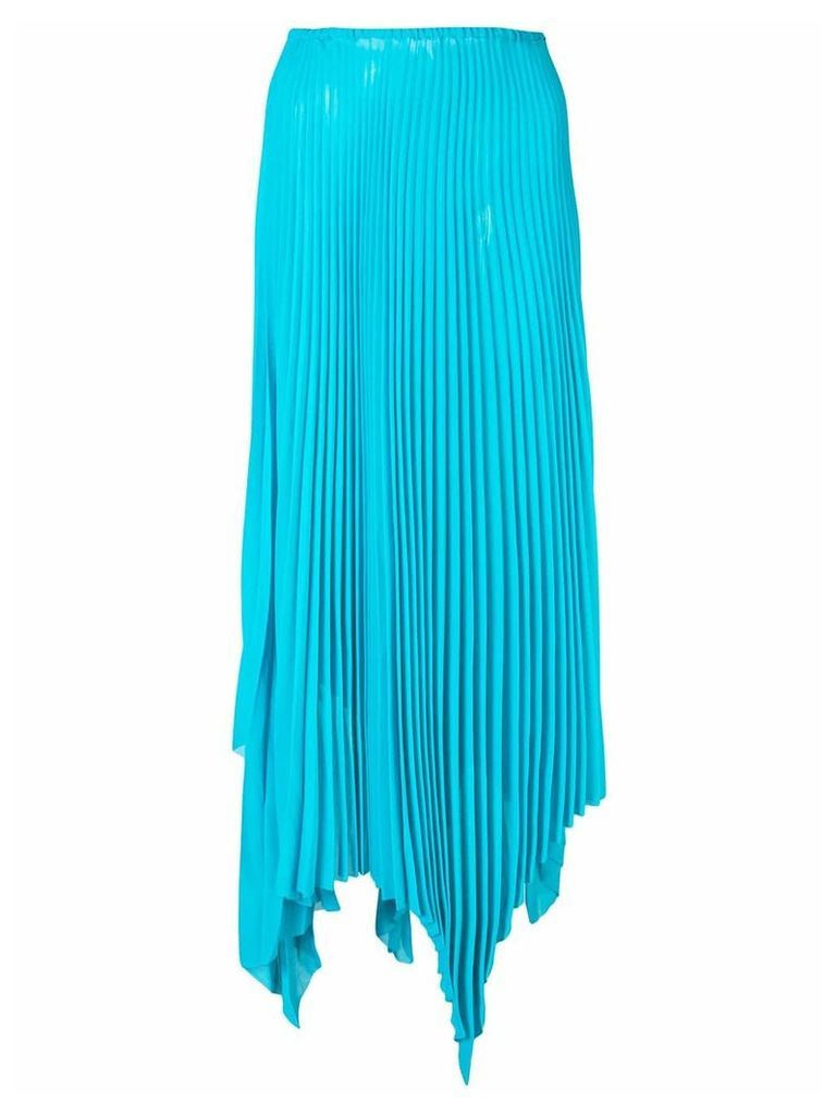 Marques'Almeida asymmetric pleated skirt - Blue