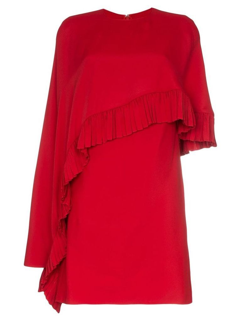 Valentino asymmetric cape mini dress - Red