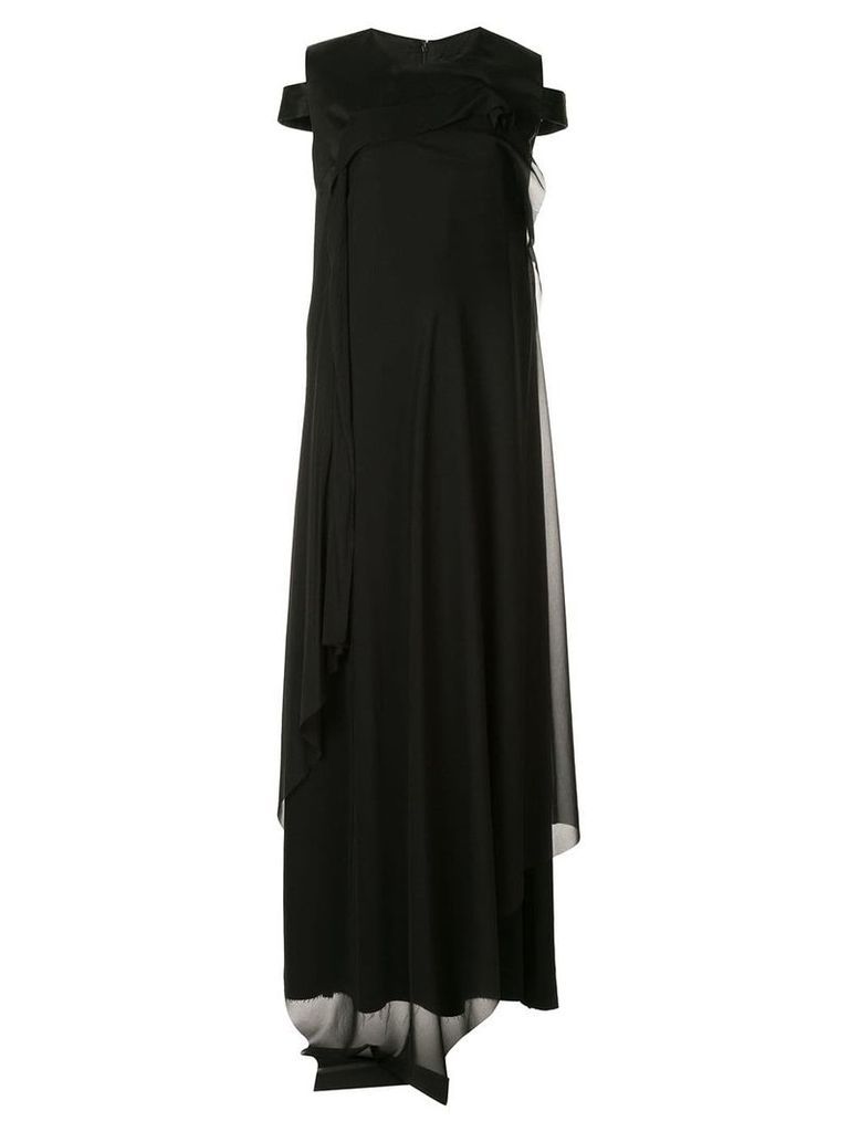 Yang Li cold shoulder maxi dress - Black