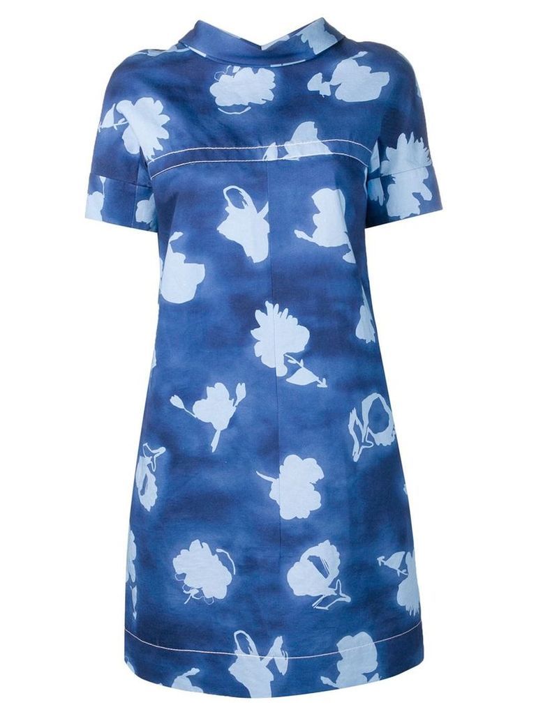 Marni floral print shift dress - Blue