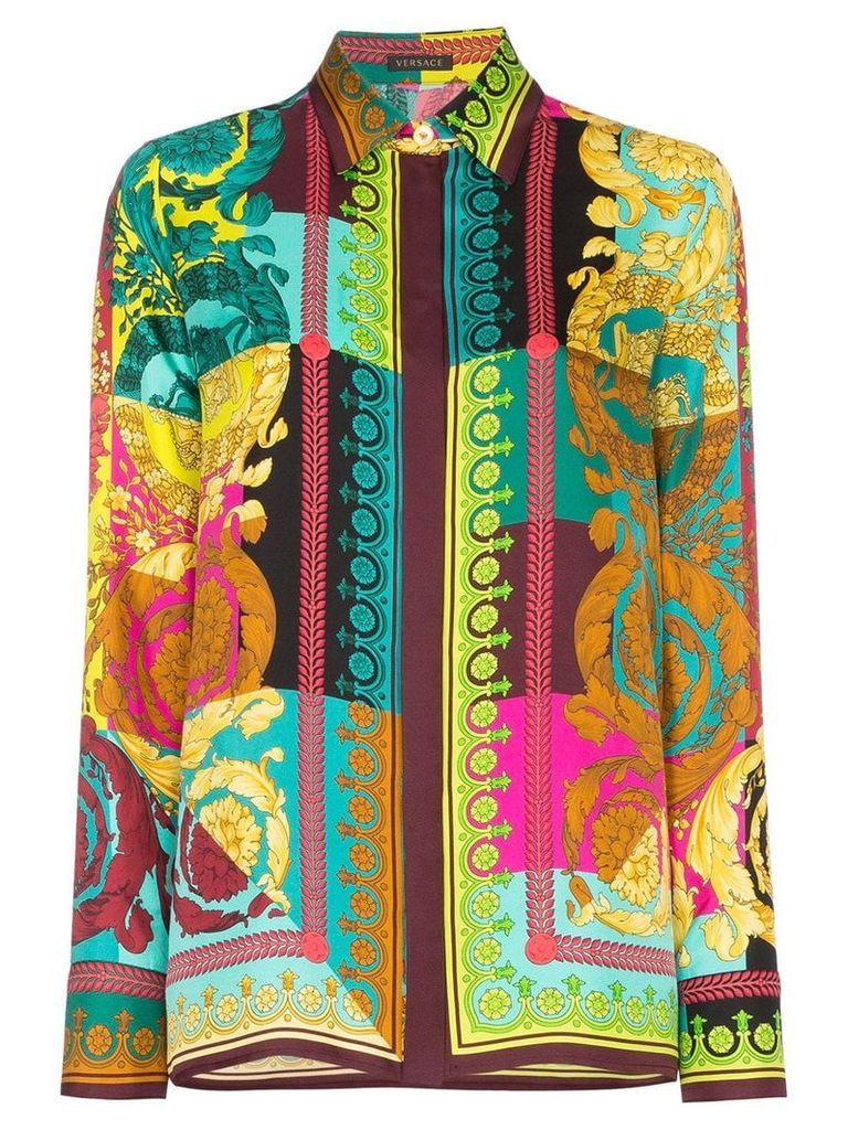 Versace Baroque print silk shirt - Multicolour