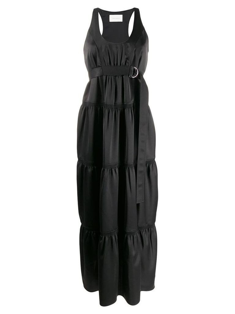 Cédric Charlier panelled maxi dress - Black