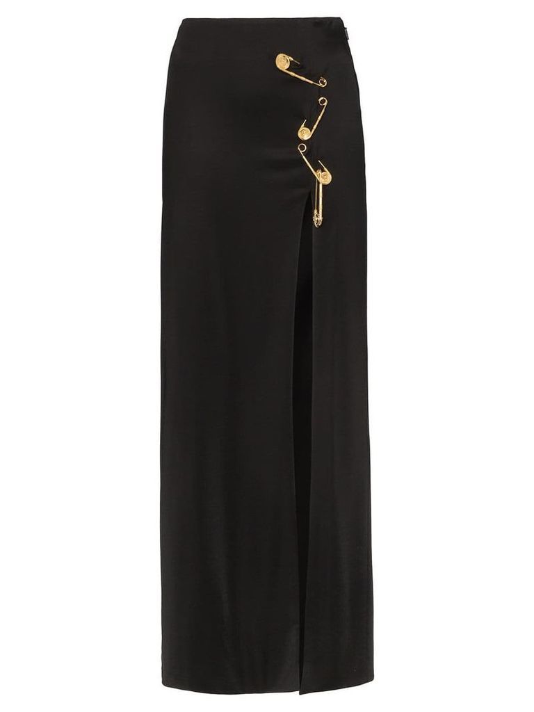 Versace safety pin maxi skirt - Black