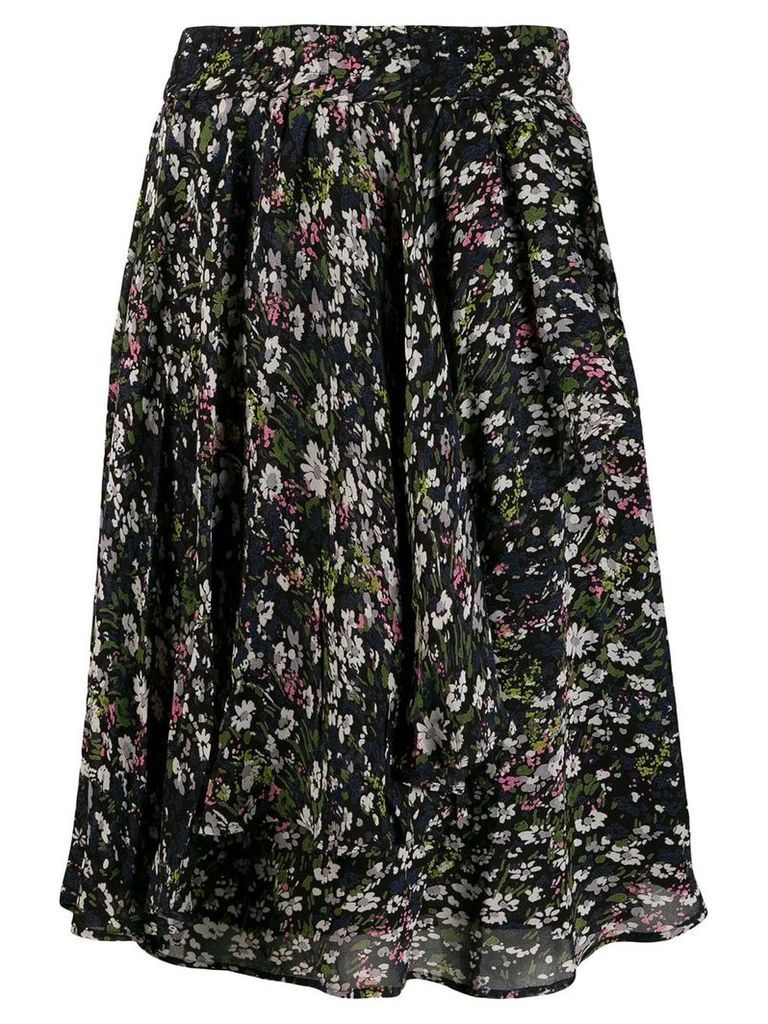 GANNI floral print skirt - Black