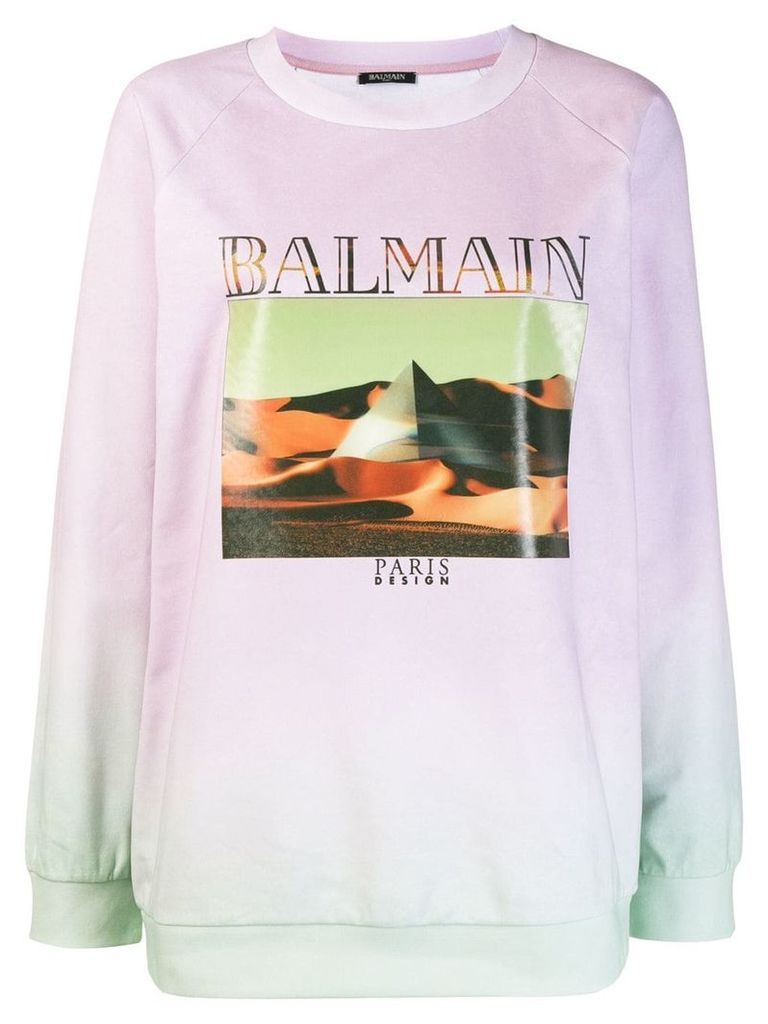 Balmain pyramid graphic sweatshirt - PINK