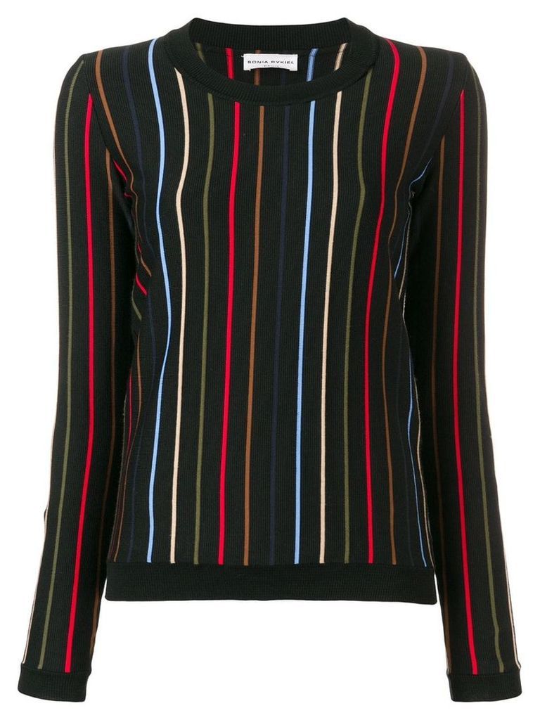Sonia Rykiel striped knit jumper - Black