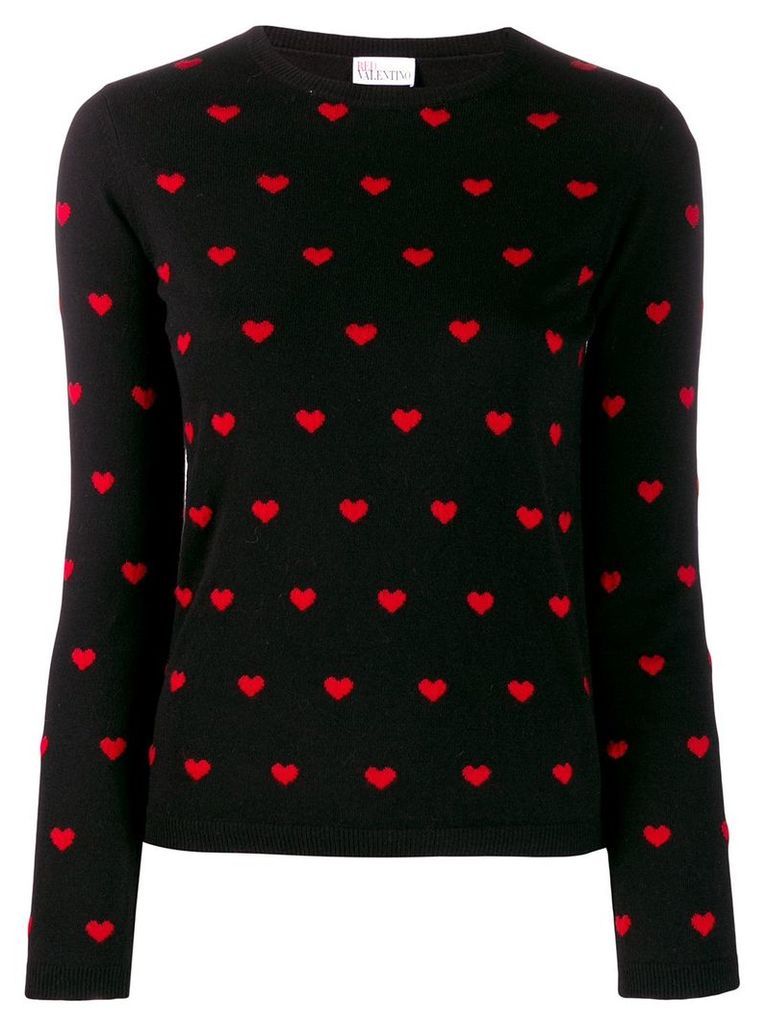 Red Valentino Heart print sweater - Black