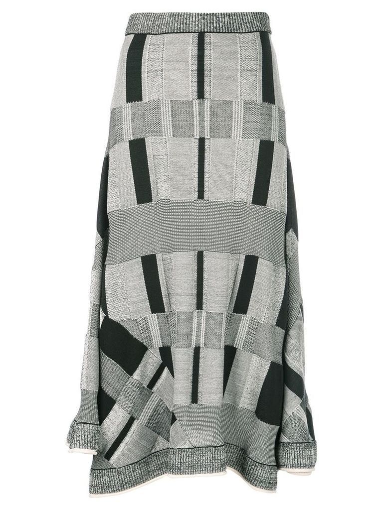 Proenza Schouler Patchwork Plaid Skirt - Grey