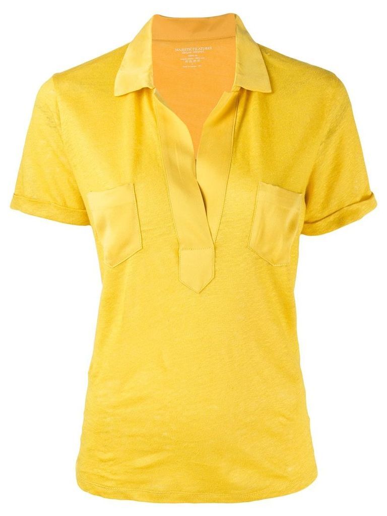 Majestic Filatures relaxed polo top - Yellow