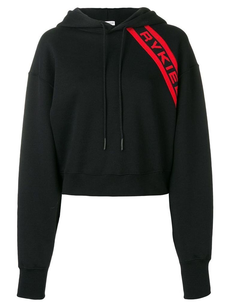 Sonia Rykiel contrast logo hoodie - Black