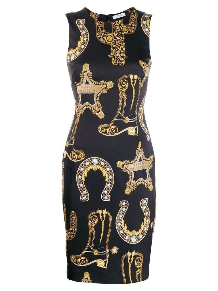 Versace Collection all-over print dress - Black