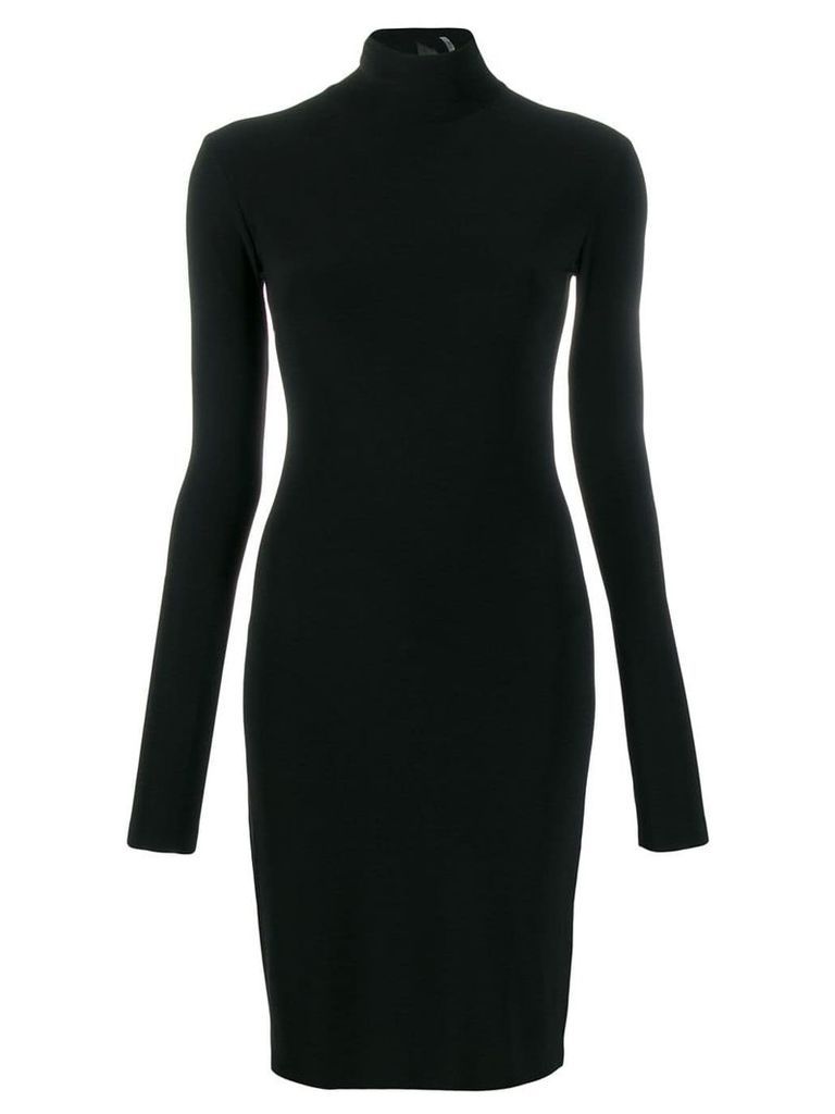 Norma Kamali long-sleeve fitted dress - Black