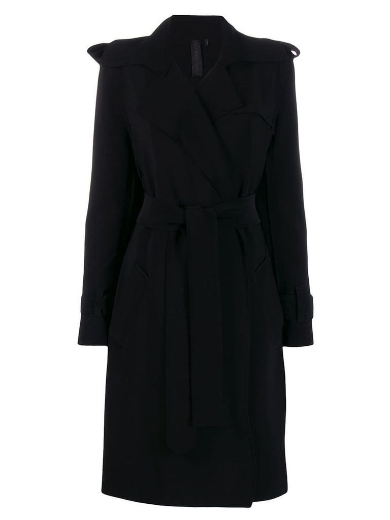 Norma Kamali belted trench coat - Black